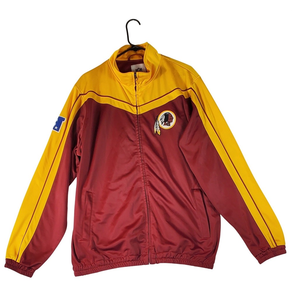 NFL Washington Redskins Track Jacket Mens XL Burgundy Gold Full Zip 58HAR3065